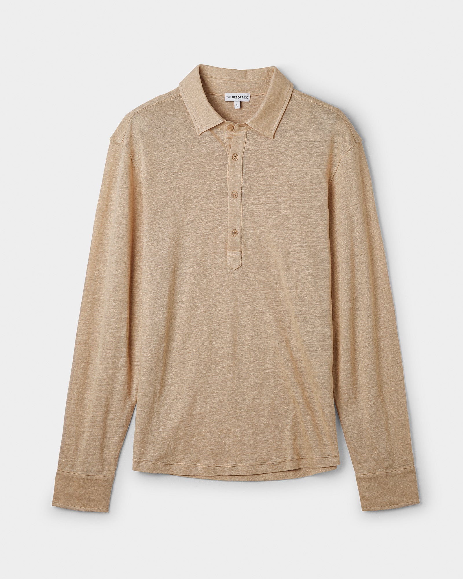 Linen Jersey Popover Sand - THE RESORT CO