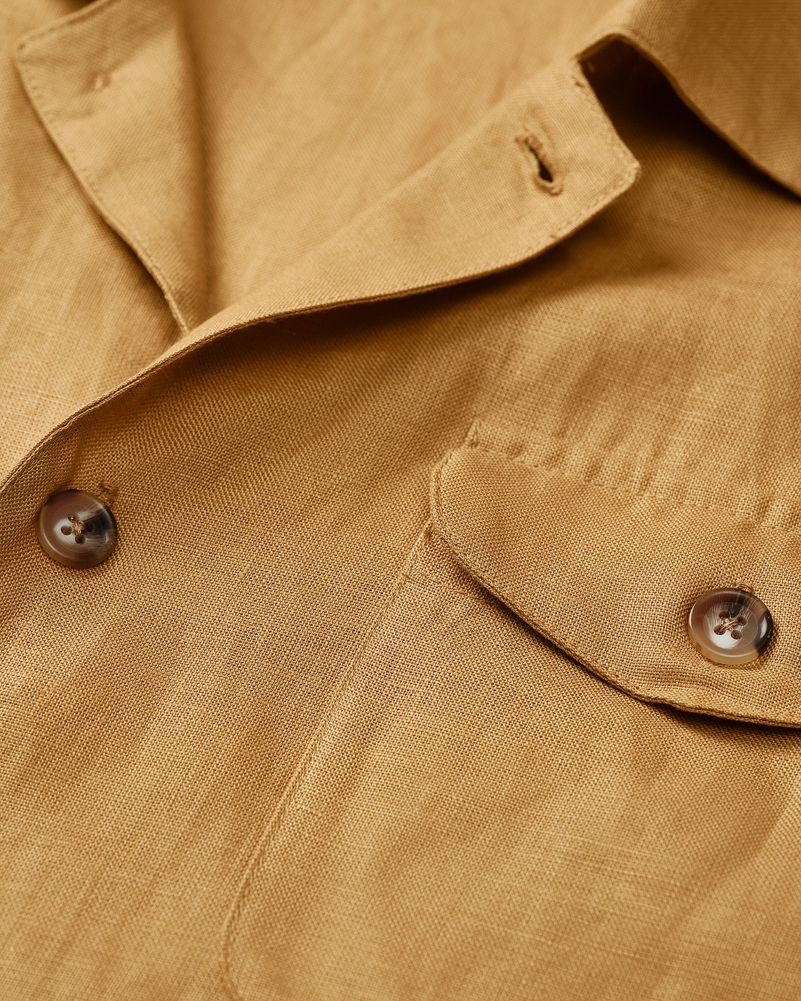Linen Overshirt Caramel - THE RESORT CO