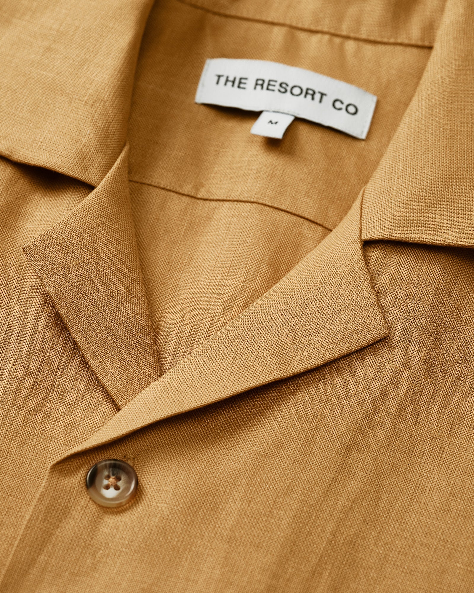 Linen Resort Shirt Caramel - THE RESORT CO