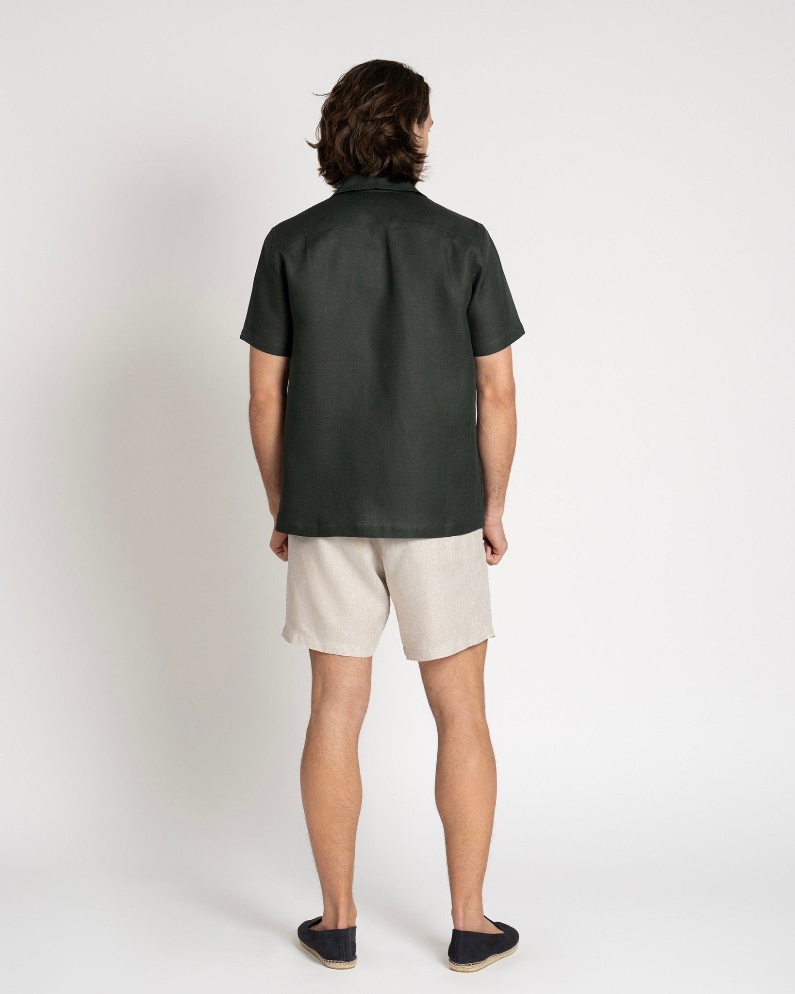 Linen Resort Shirt Eucalyptus - THE RESORT CO