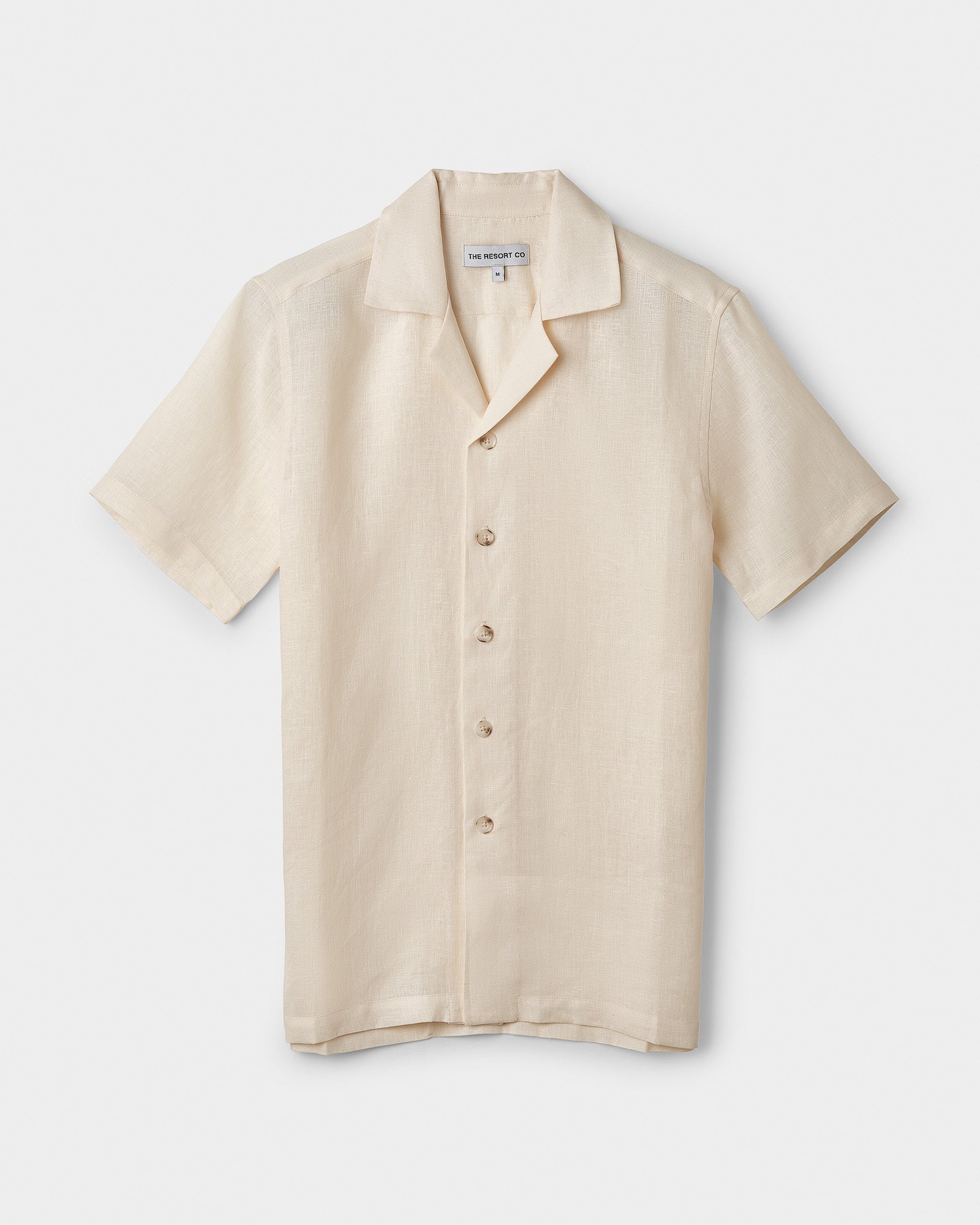 Linen Resort Shirt Ivory - THE RESORT CO