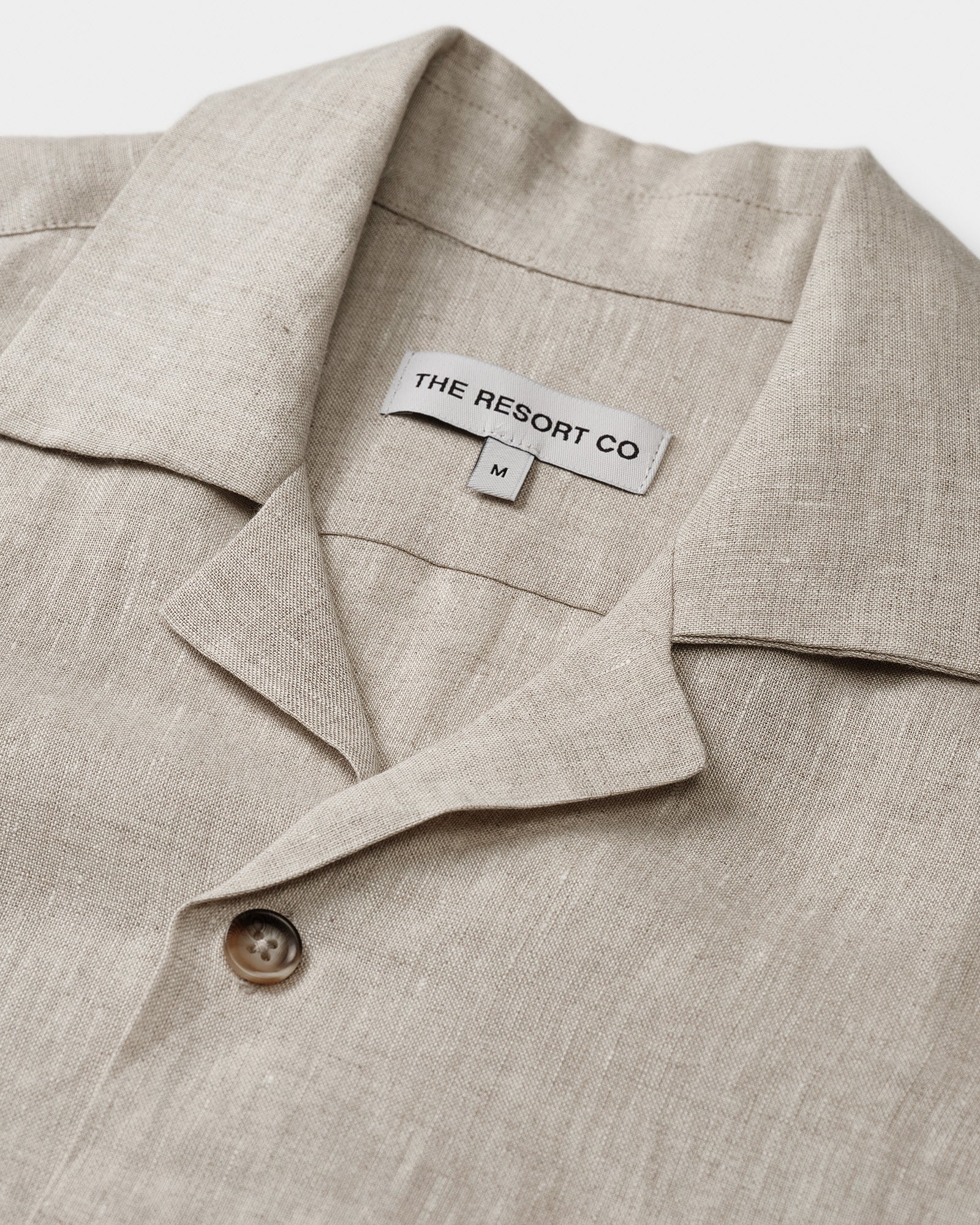 Linen Resort Shirt Oatmeal - THE RESORT CO