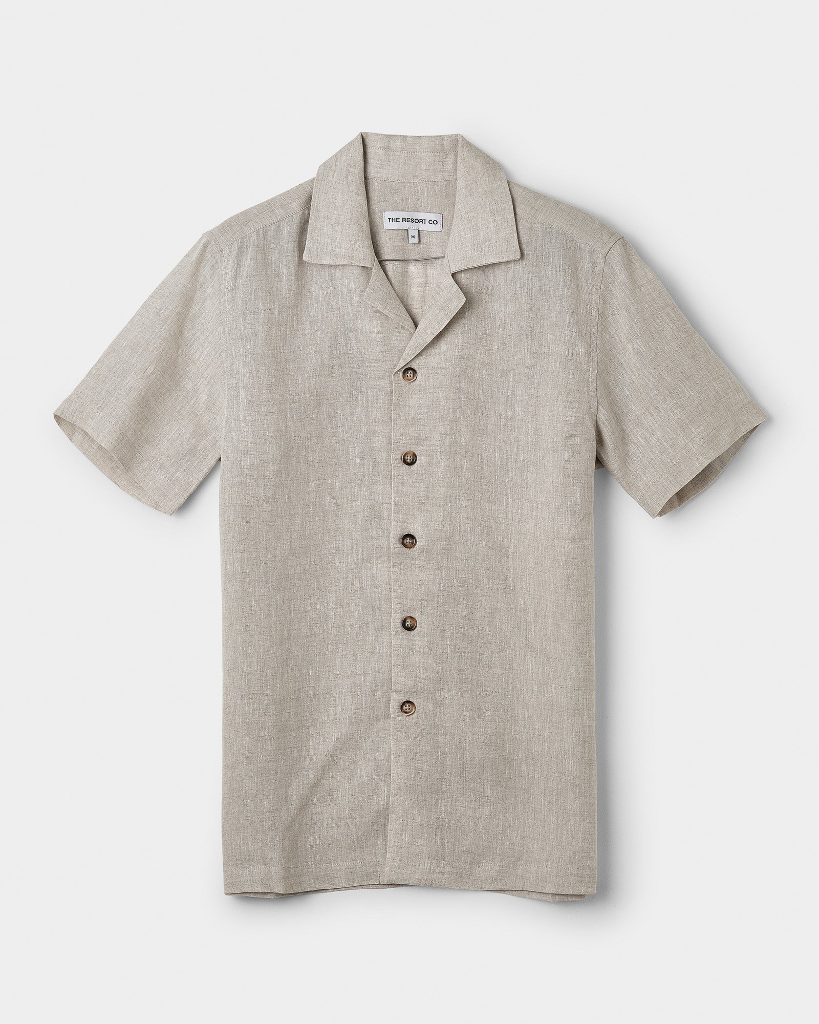 Linen Resort Shirt Oatmeal - THE RESORT CO