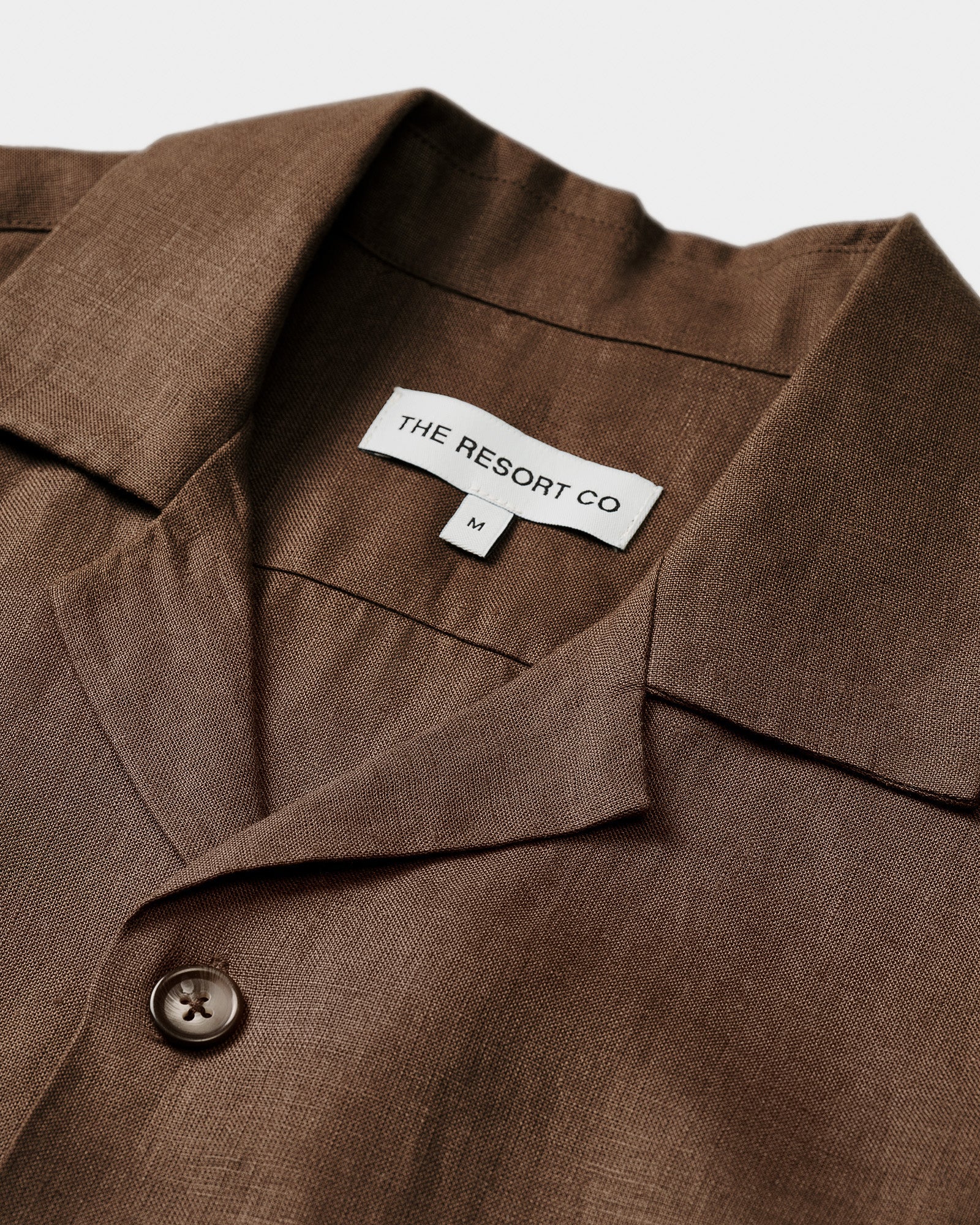 Linen Resort Shirt Sandalwood - THE RESORT CO