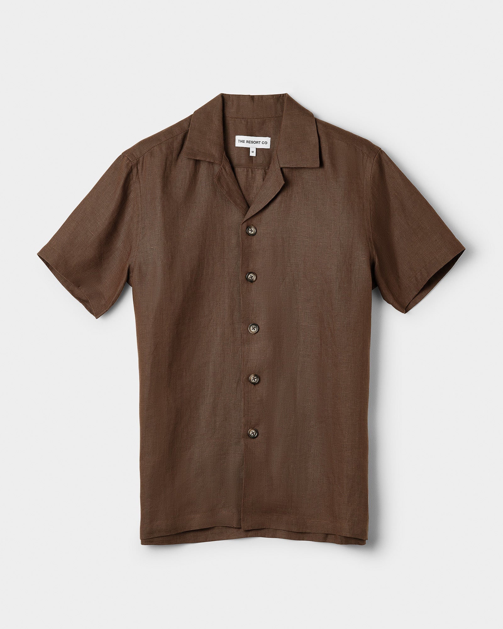 Linen Resort Shirt Sandalwood - THE RESORT CO