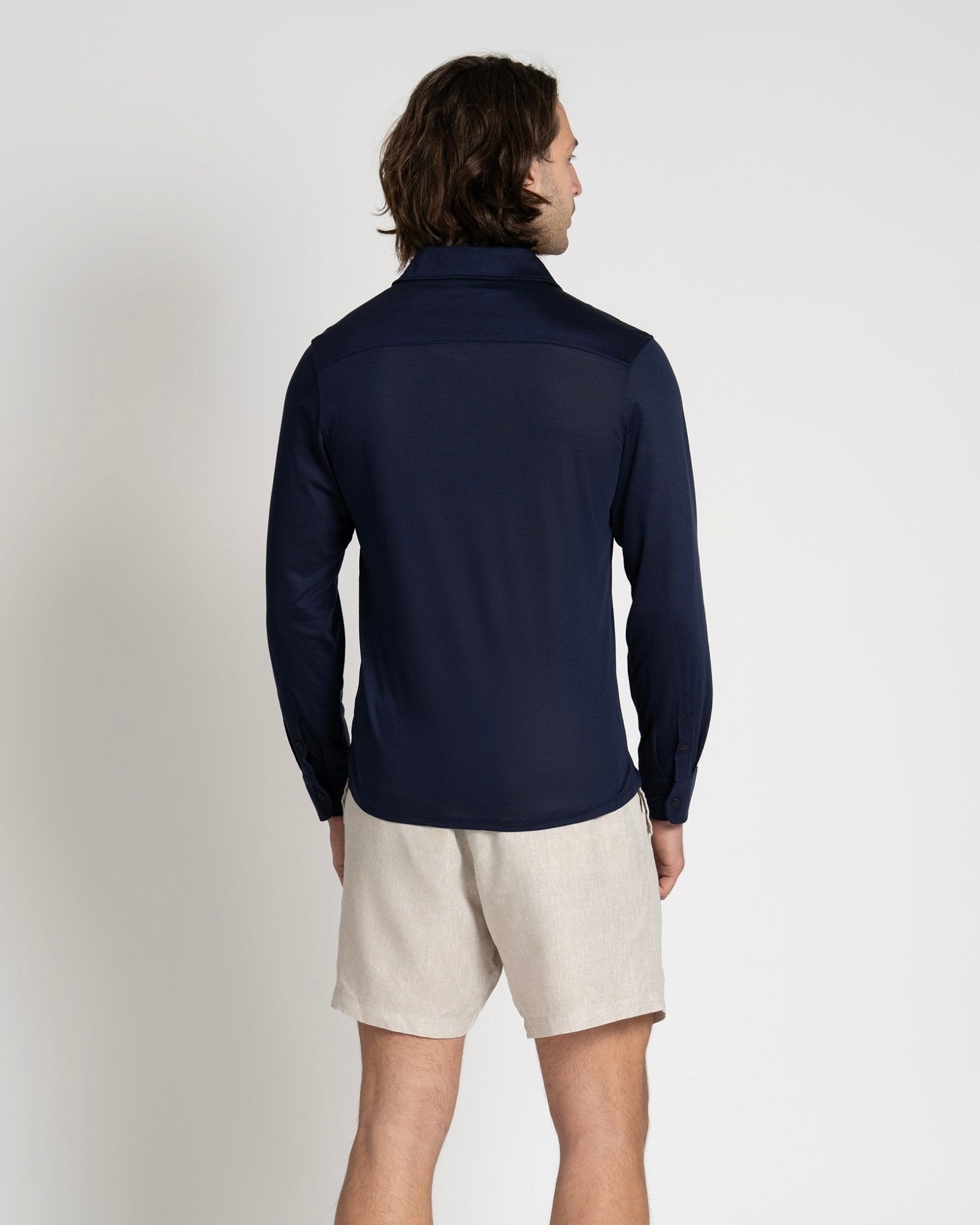 Lyocell Popover Navy - THE RESORT CO