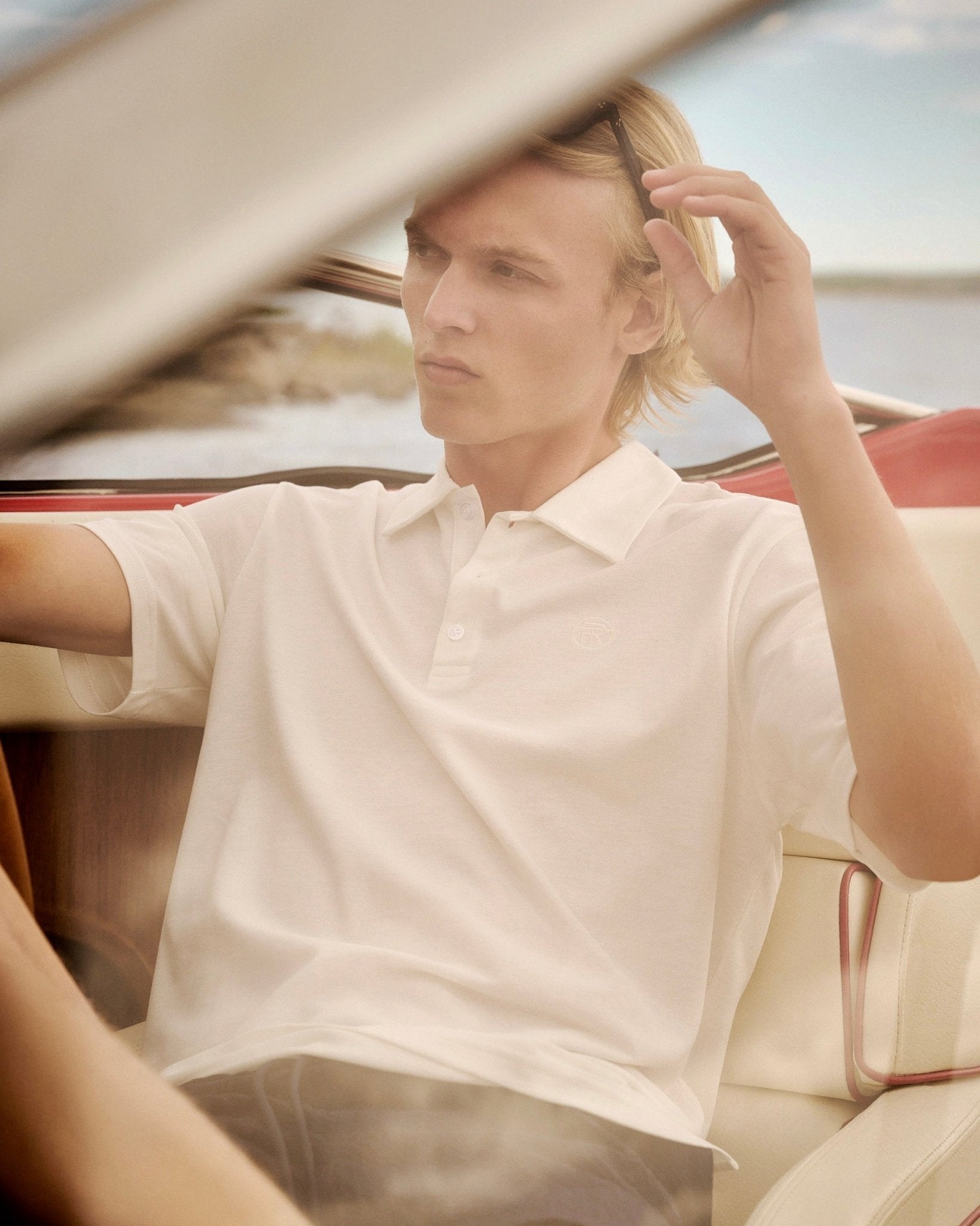 Piqué Polo Shirt White - THE RESORT CO