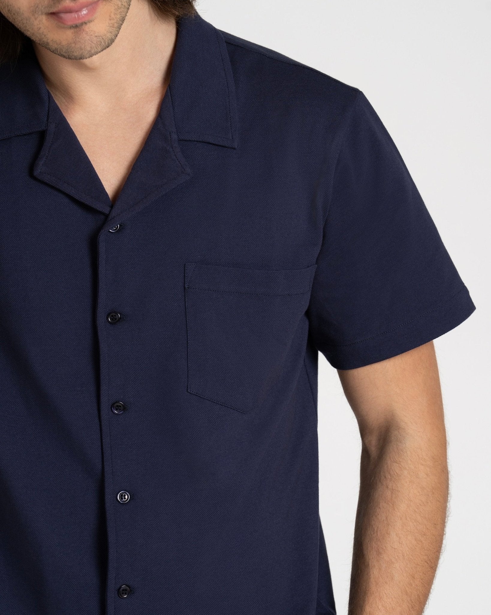 Piqué Resort Shirt Navy – THE RESORT CO