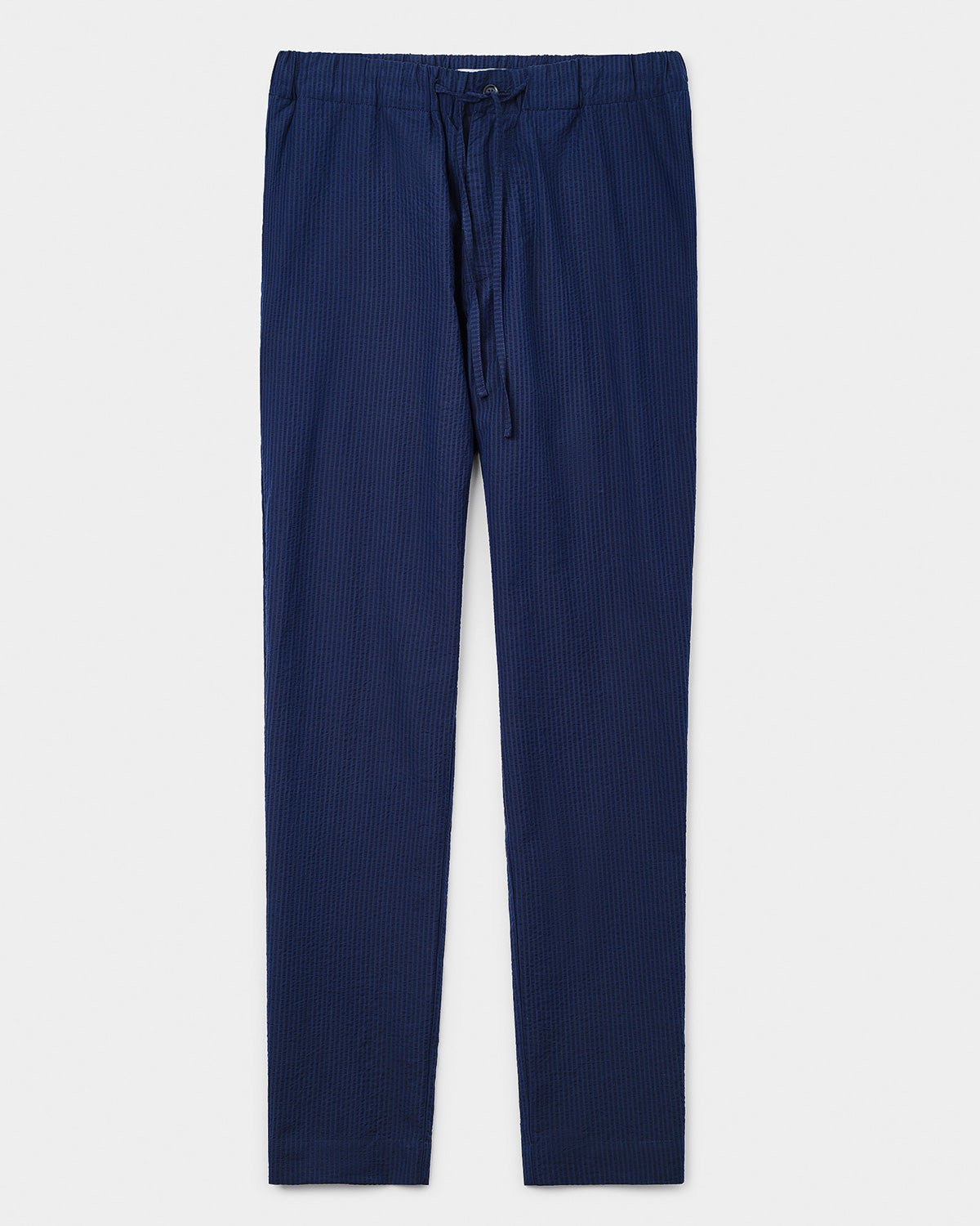 Seersucker Trousers Navy - THE RESORT CO