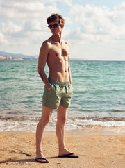 Classic Swim Shorts Green Waves - THE RESORT CO