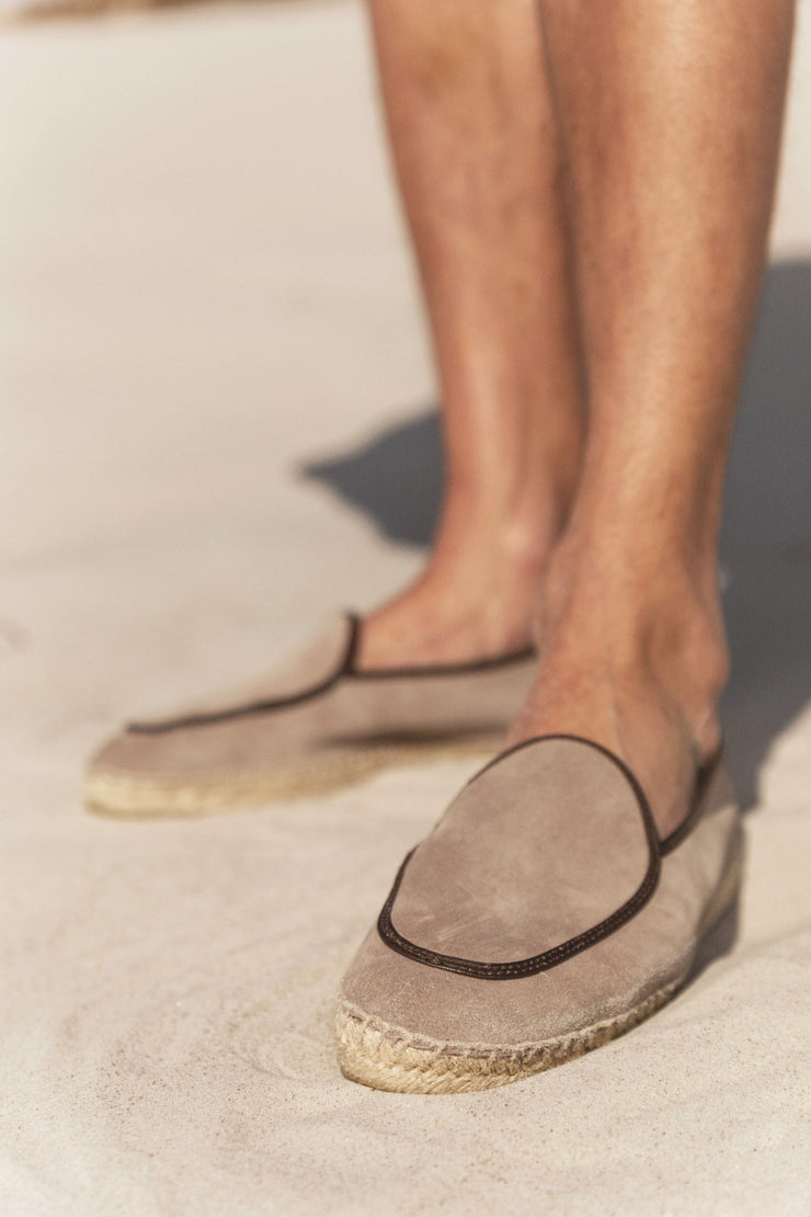 Espadrilles Belgian Loafer Style Sand Suede - THE RESORT CO
