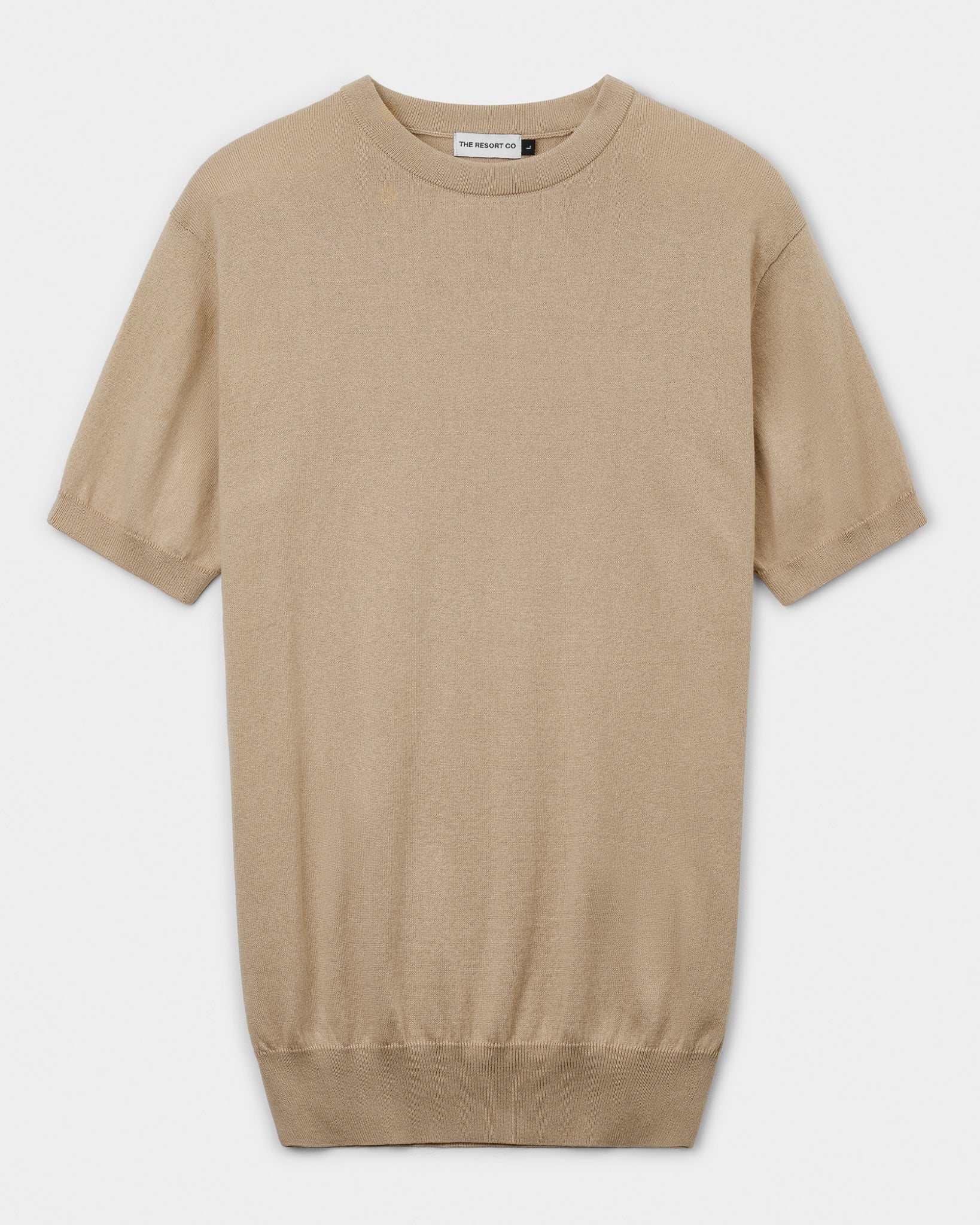 Knitted Tee Camel - THE RESORT CO