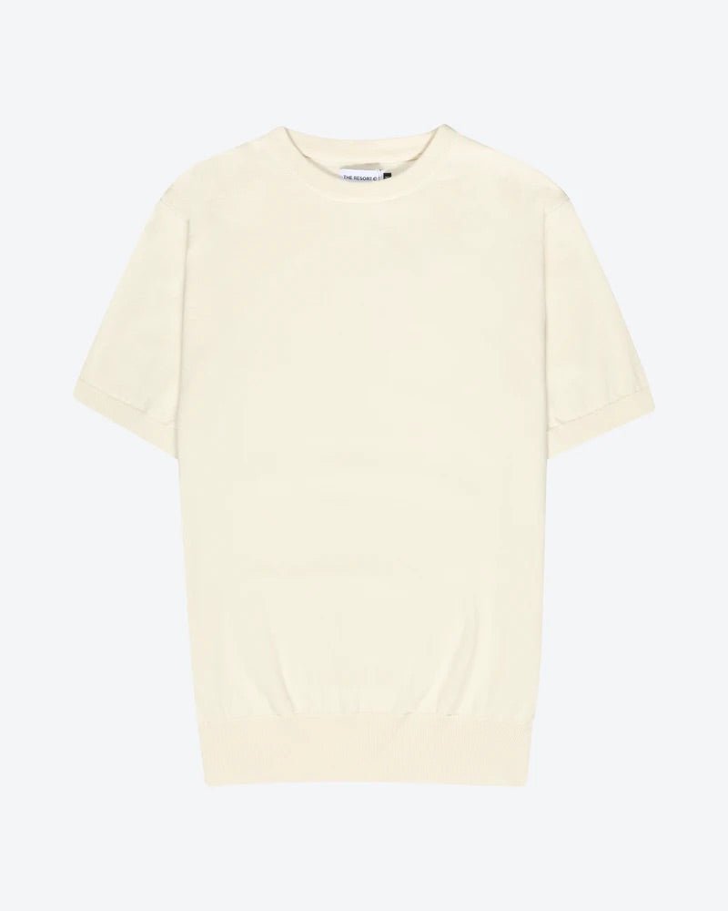 Knitted Tee Ivory - THE RESORT CO