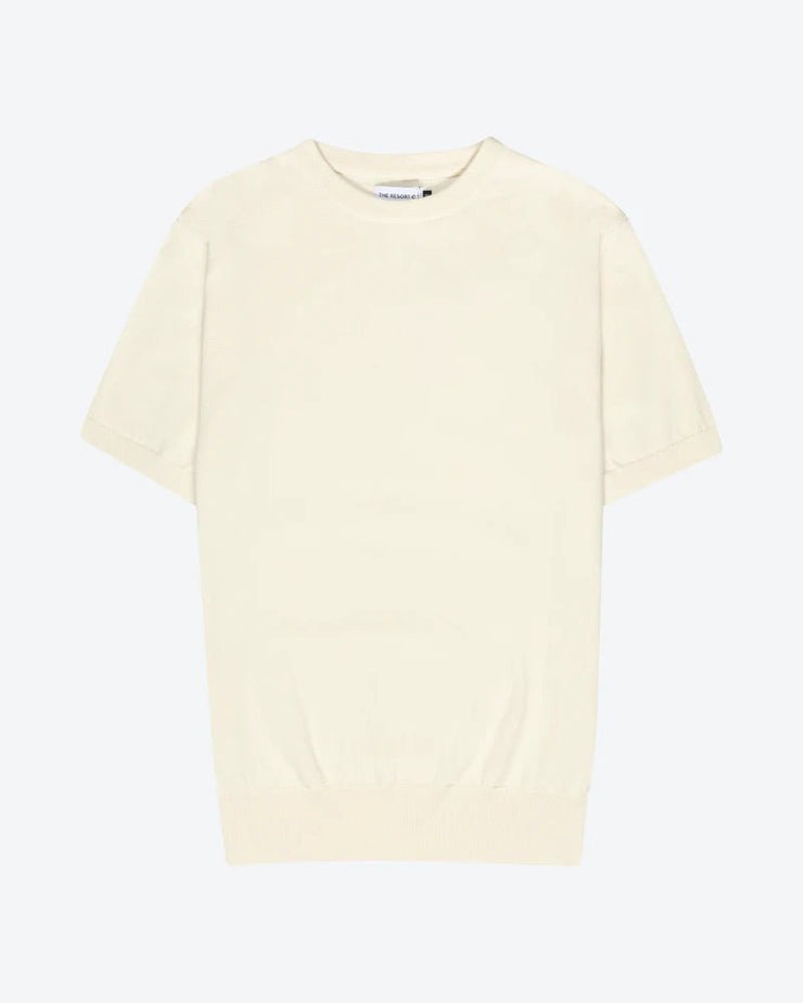 Knitted Tee Ivory - THE RESORT CO