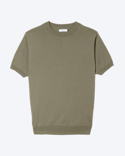 Knitted Tee Khaki - THE RESORT CO