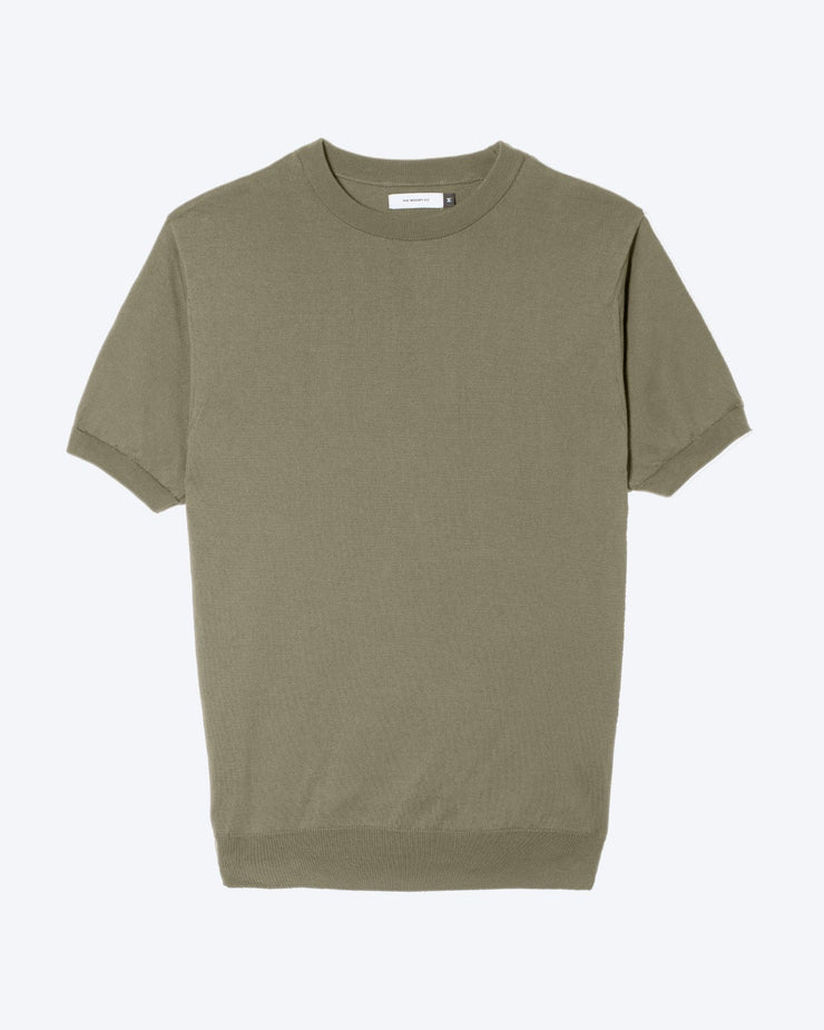 Knitted Tee Khaki - THE RESORT CO