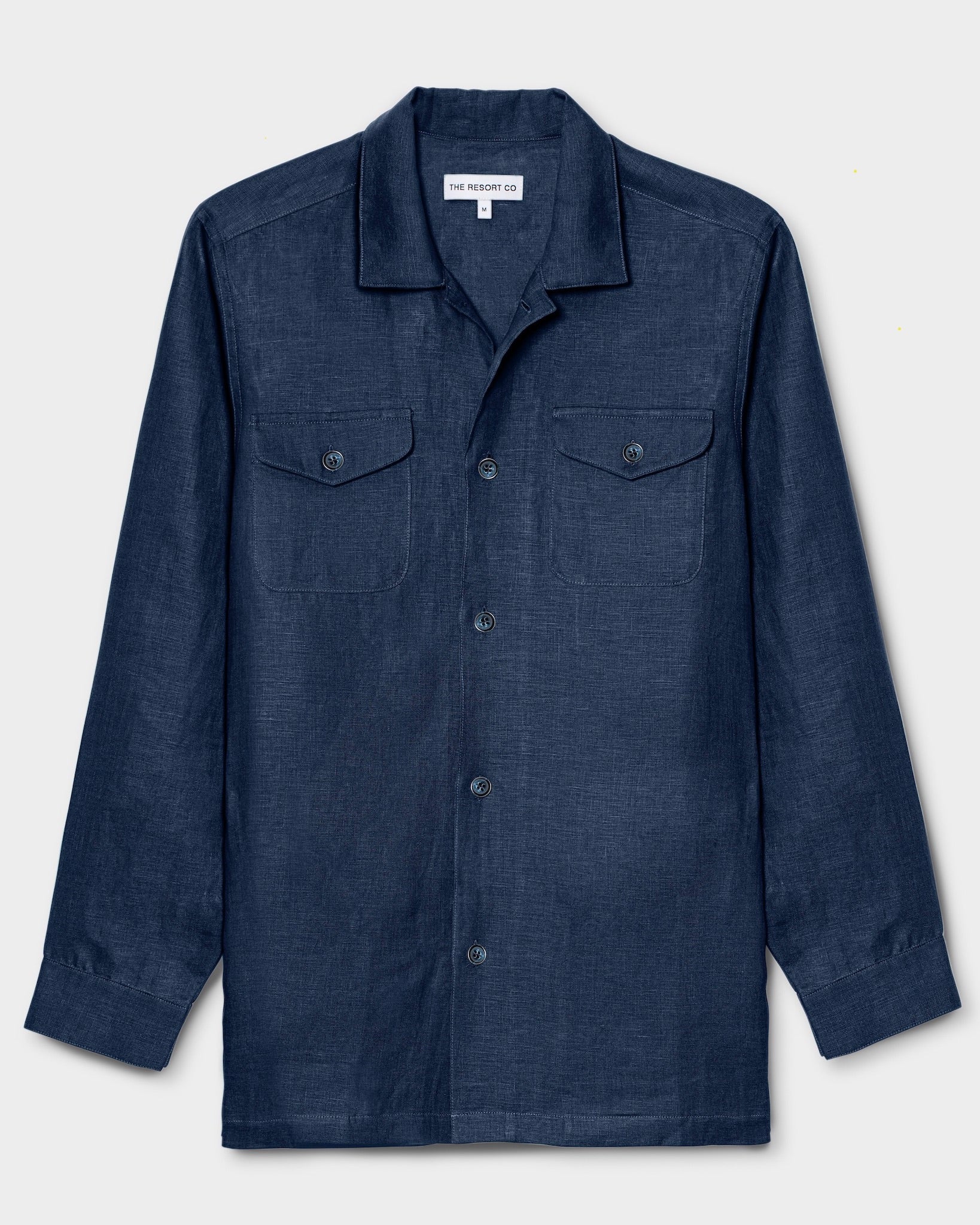 Linen Overshirt Navy - THE RESORT CO