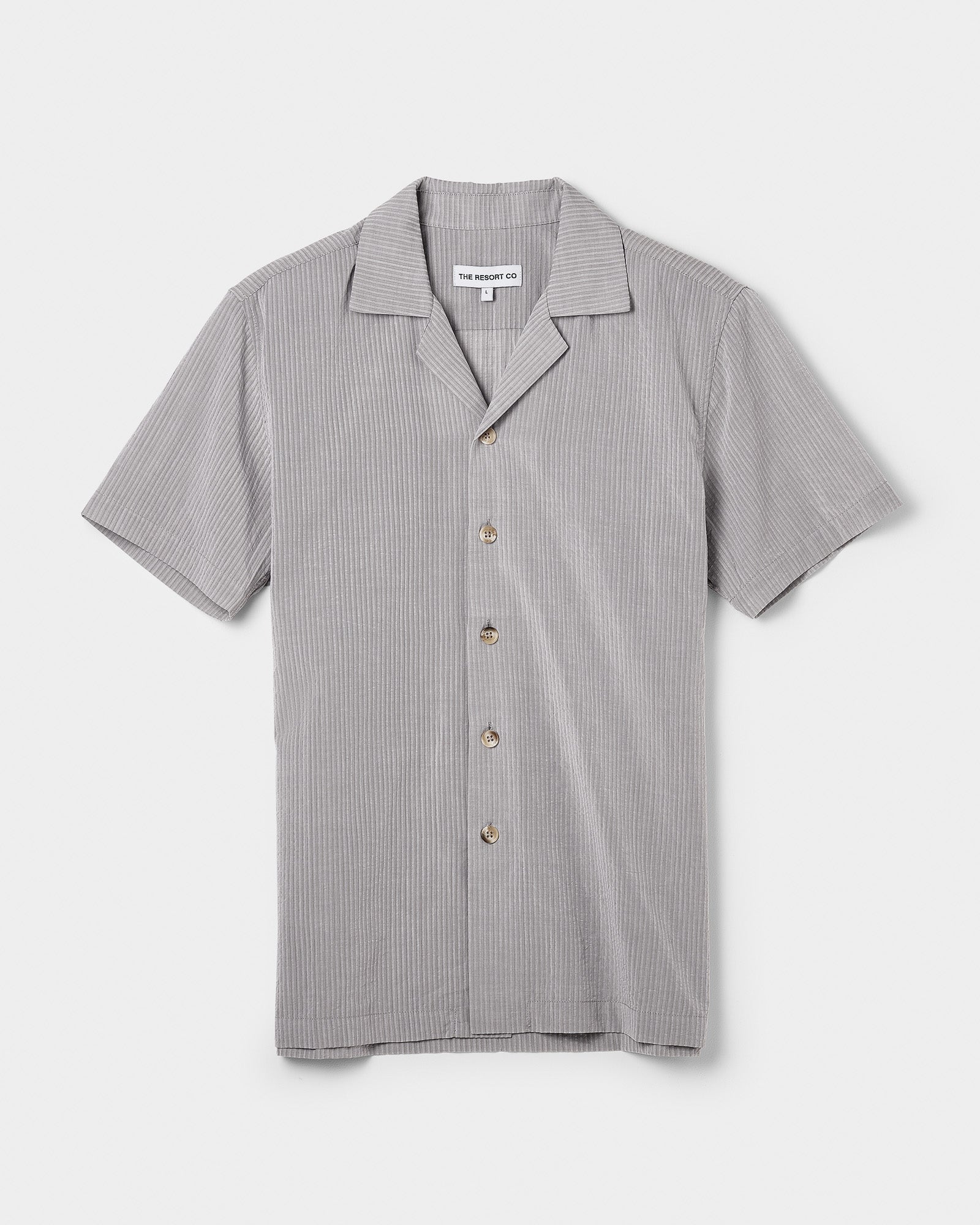Seersucker Resort Shirt Sage - THE RESORT CO