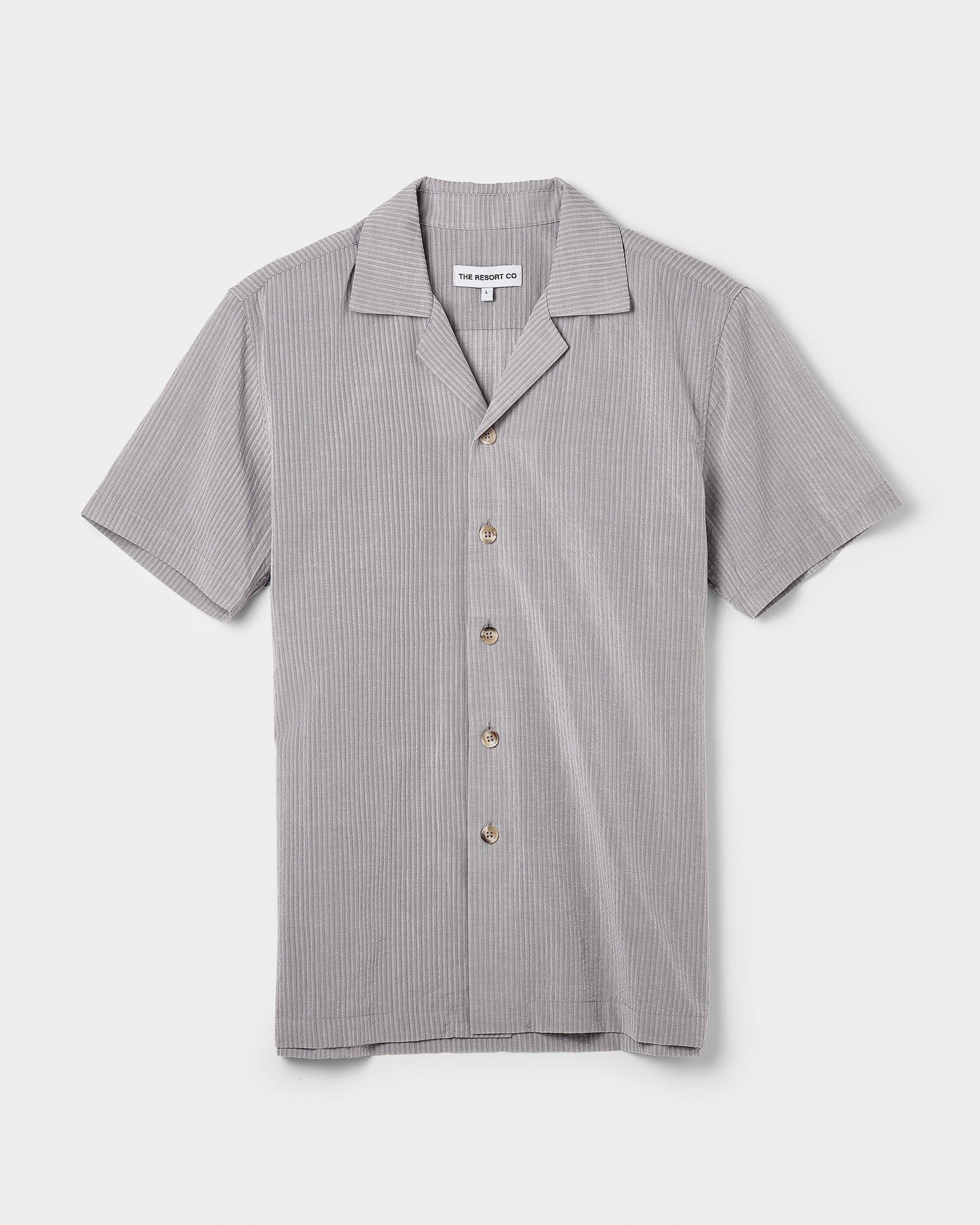 Seersucker Resort Shirt Sage - THE RESORT CO