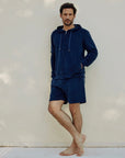 Terry Lounge Hoodie Navy - THE RESORT CO