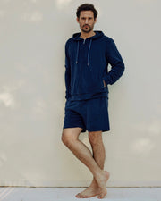 Terry Lounge Hoodie Navy - THE RESORT CO
