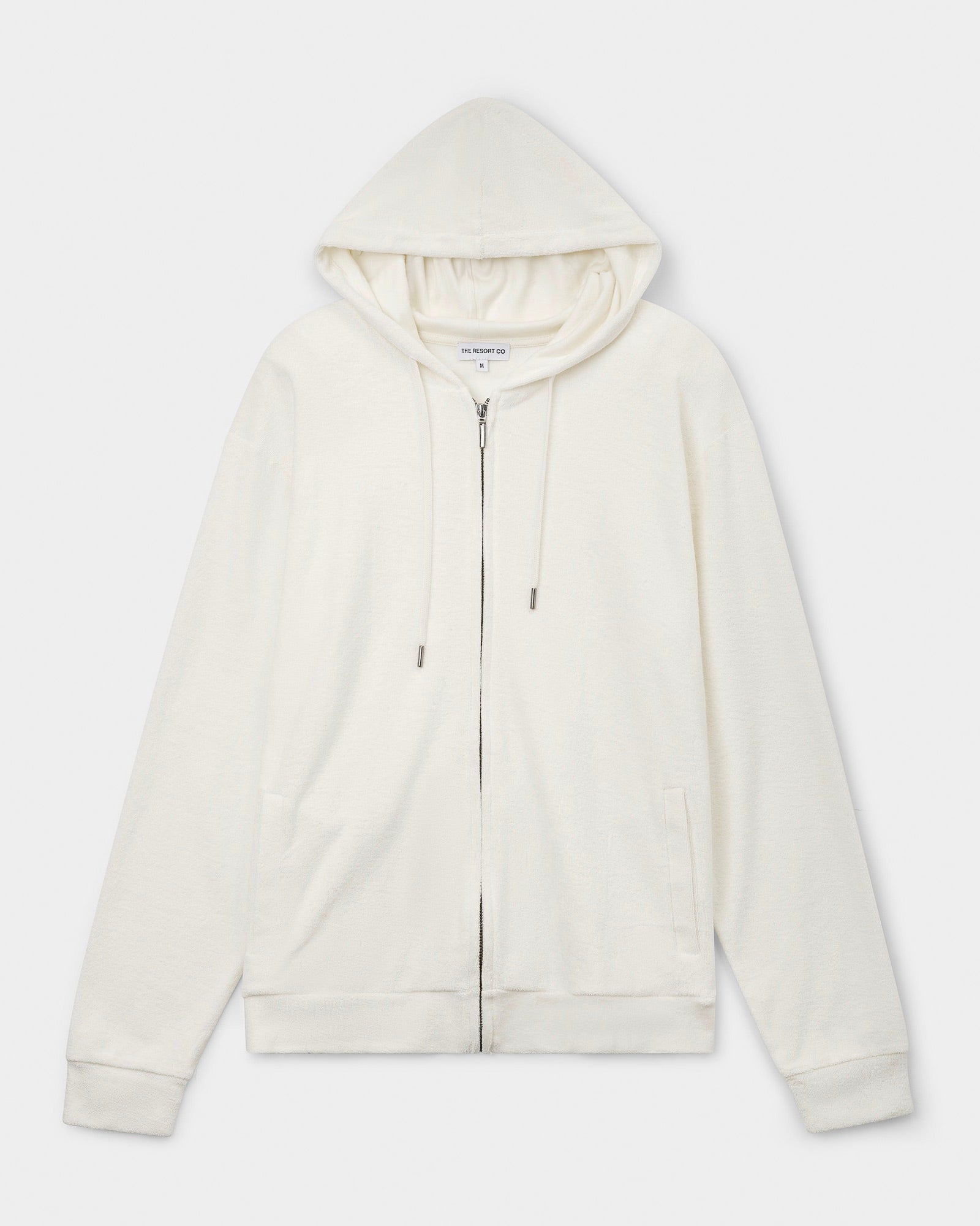 Terry Lounge Hoodie White - THE RESORT CO