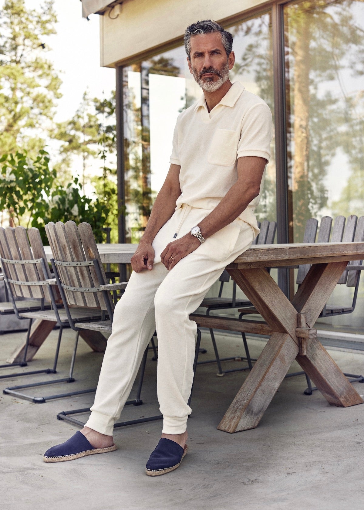 Terry Lounge Pants White - THE RESORT CO