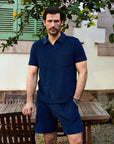 Terry Polo Shirt Navy - THE RESORT CO