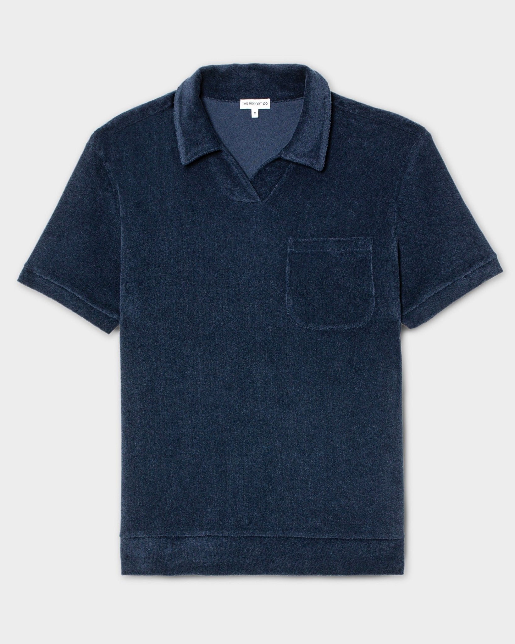 Terry Polo Shirt Navy - THE RESORT CO