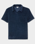 Terry Polo Shirt Navy - THE RESORT CO