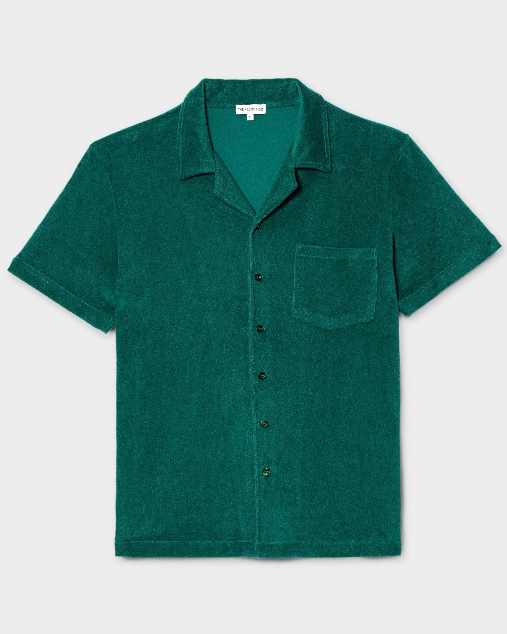 Terry Short Sleeve Shirt Emerald Green - THE RESORT CO