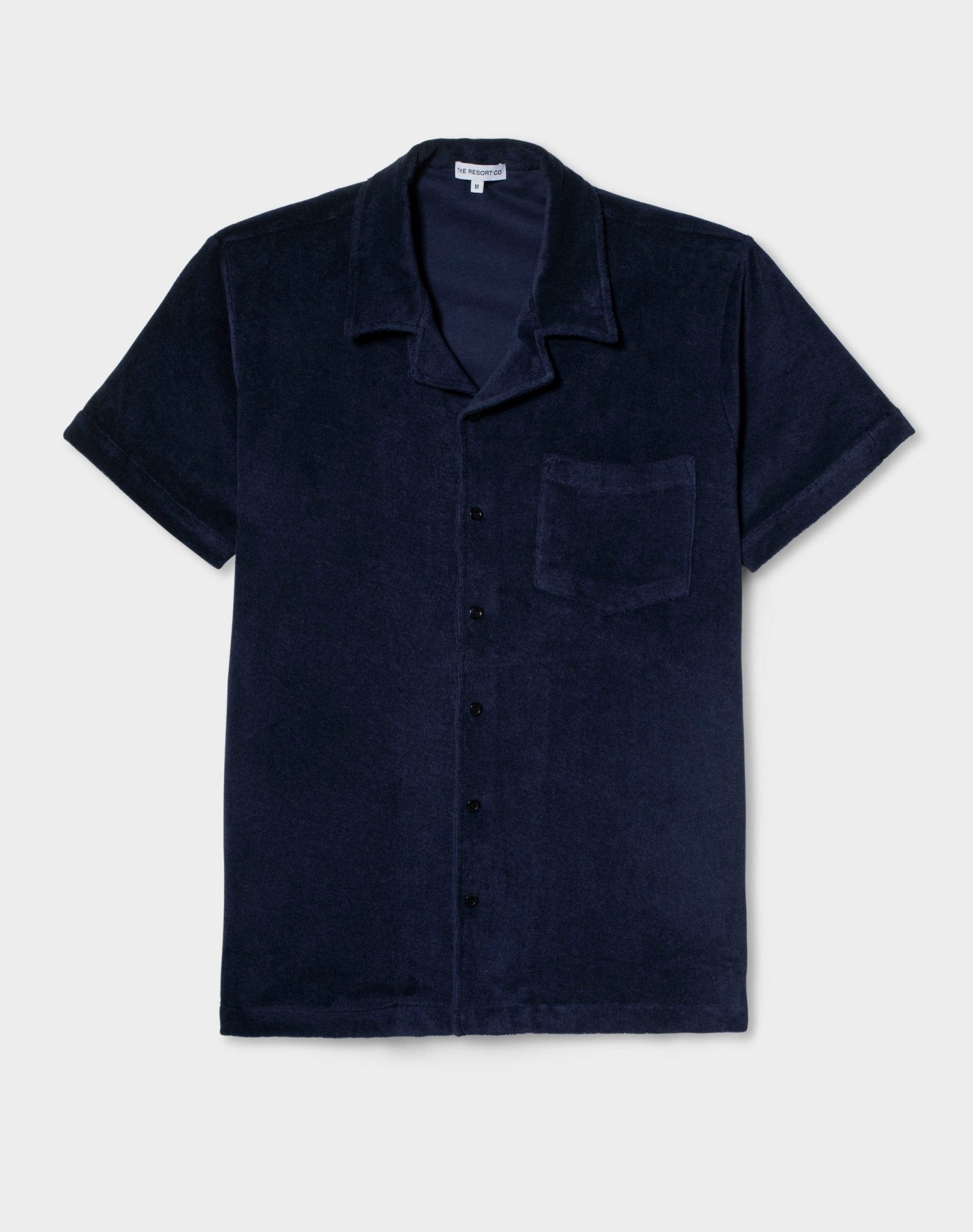 Terry Short Sleeve Shirt Navy - THE RESORT CO