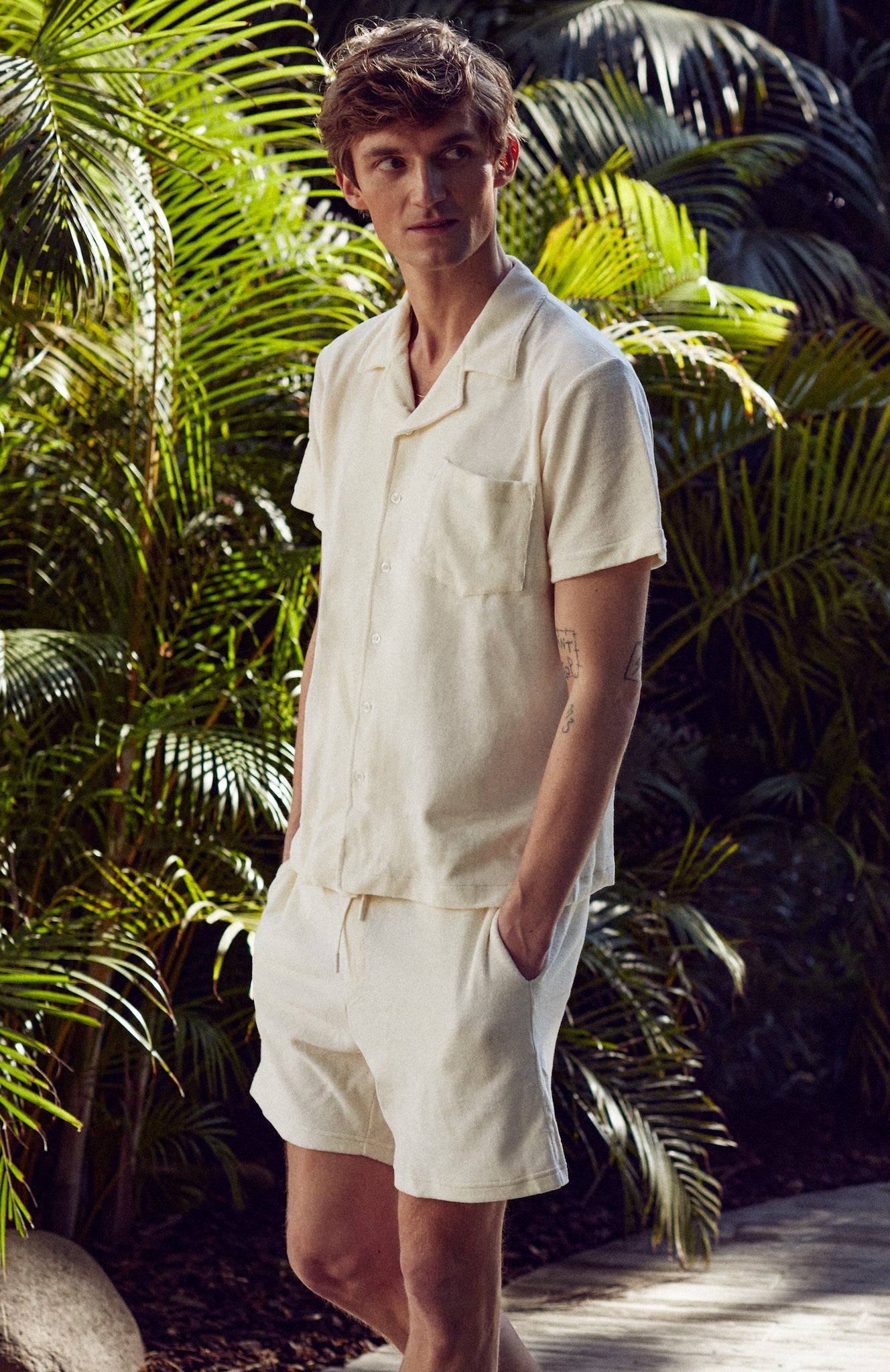 Terry Shorts White – THE RESORT CO